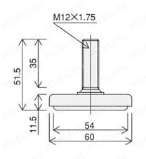 フットM12B 外形図
