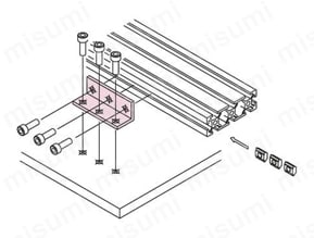 アングルブラケットS3090 接続方法図
