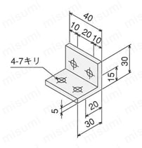 アングルブラケットS50 外形図