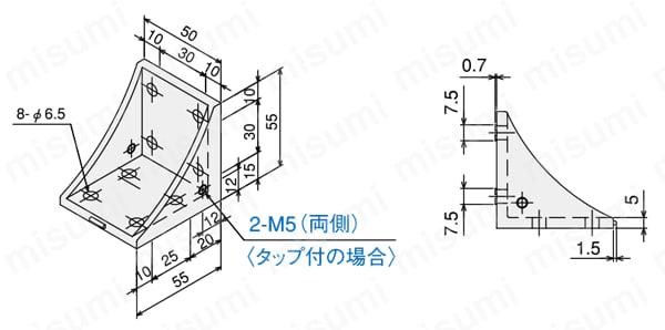 Dブラケット3060/ DブラケットS3060　外形図S3060