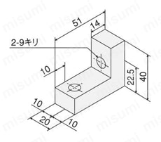 アングルブラケットL45 外形図