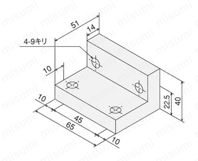 アングルブラケットL4590 外形図01