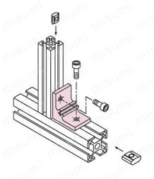ハードブラケットL45-S-L 使用方法図