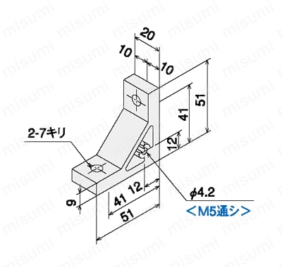 ハードブラケットS　ハードブラケットS 外形図