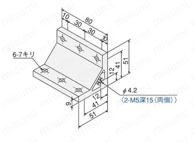 ハードブラケットS3090 外形図01