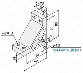 ハードブラケットS50/SG50　ハードブラケットSG50 外形図