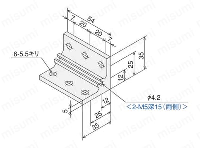 ハードブラケットSS2060 外形図01