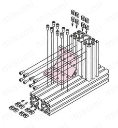 ハードブラケットSW100 接続方法図