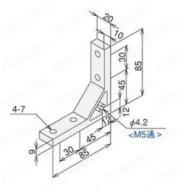 ハードブラケットSW3030 外形図