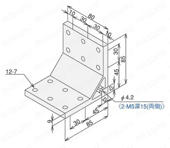 ハードブラケットSW3090 外形図