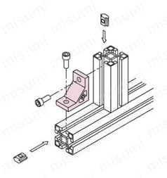 摩擦シート付ハードブラケットL 接続方法図