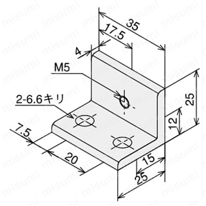 カバーサポートL6/カバーサポートL6フラット　カバーサポートL6 外形図
