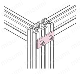 AZフレームキャップロックタイプ3030 90°連結使用例