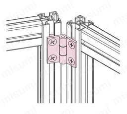AZフレームキャップロックタイプ3030 角度フリー連結使用例