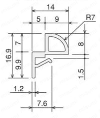 パネルフィックスS 定尺 外形図