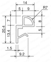 パネルフィックス 定尺 外形図