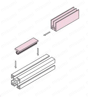 スロットコネクタSS 定尺 使用例01
