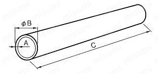 223-186 | ICS丸パイプ（鋼管にSUS304溶着） | 杉田エース | MISUMI