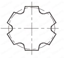 Rローラ用コンベヤスプロケット 外形図5