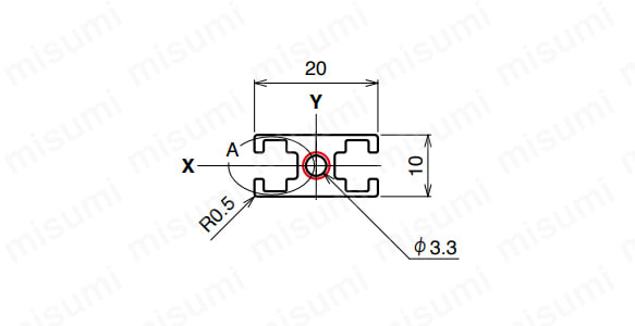 AFS-1020-4の寸法図