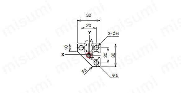 M6シリーズ ヘビー級 AFSC-3030の寸法図
