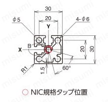 ベーシックフレーム M6シリーズ ヘビー級 AFST-3030 外形図