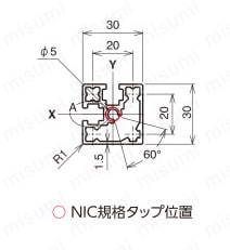 ベーシックフレーム M6シリーズ スタンダード級 AFST-3030L 外形図
