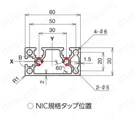 ベーシックフレーム M6シリーズ ヘビー級 AFST-3060 外形図