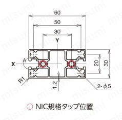 ベーシックフレーム M6シリーズ スタンダード級 AFSW-3060L 外形図