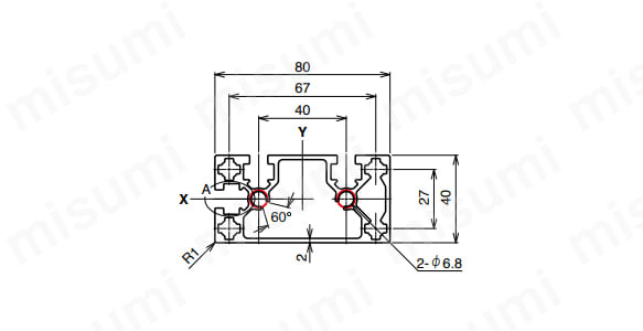 M8シリーズ スタンダード級 AFST-4080Lの寸法図