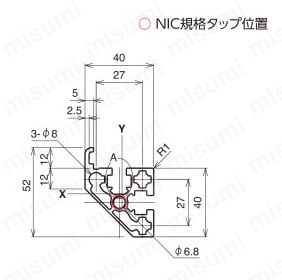 スペシャルフレーム M8シリーズ テーブルフレーム 外形図