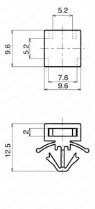 アクセサリー タイクリップ【100個入り】　ATC-46-P100の外形図