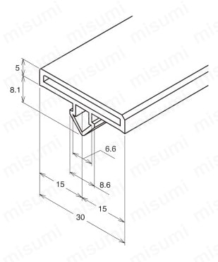 蝶番隙間埋めシール材 PGH-06外形図