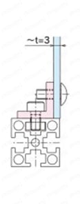 M4 Series 中間ブラケット パネル取付例