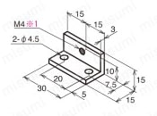 M4 Series 中間ブラケット締結部品セット AMB-04外形図