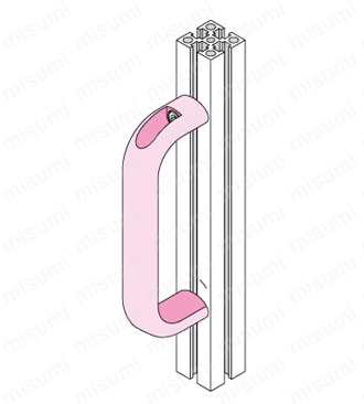 アルミ取手 HDL2　アルミ取手 取付例2