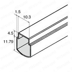 フェースストライプ【1～50個入り】　H10溝カバー用外形図