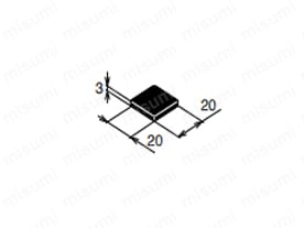ECP-2020-4（ブラック）／ECP-2020-4-GY（グレー）の外形図