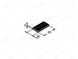 ECP-2040-4（ブラック）／ECP-2040-4-GY（グレー）の外形図