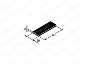 ECP-2060-4（ブラック）の外形図