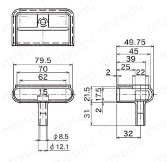 オイルパンキャップ OCP-080外形図