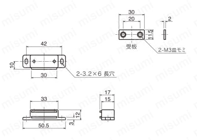 マグネットキャッチ DMCタイプ 外形図01