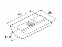 ナット（ステンレス製カジリ防止付） 外形図
