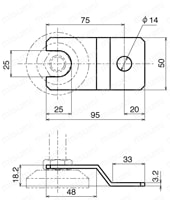 レベリングフット　LFAP-16の外形図