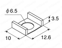 四角ナットセット NHG・NHRシリーズ（スチール製 50個パック）【50個入り】　ナットホルダー 製品画像と寸法図M6