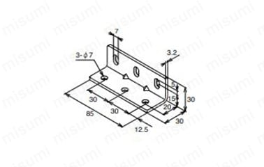 BLSM-3085-6の外形図