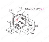 M6シリーズ スタンダードブラケット（スチール製） BLCM 外形図01