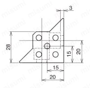 M8シリーズ ブロックブラケット ABLB 外形図