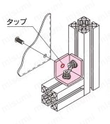 M6シリーズ スタンダードブラケット（スチール製） BLCM 使用例（取付例）02