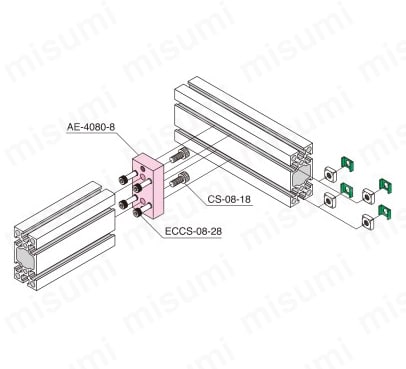 エンドコネクタ AE-4080-8 接続方法図-2